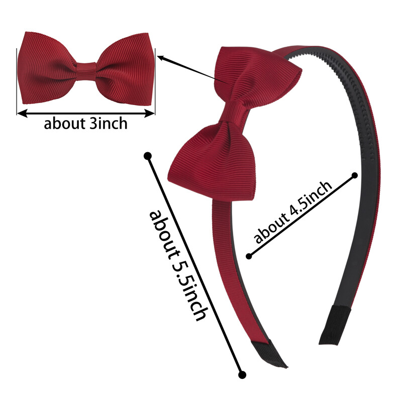 1PC панделка Grosgrain панделки за коса ленти за глава Момичета пластмасови ленти за коса 3 инча панделки лента за глава Деца Детски модни аксесоари за коса