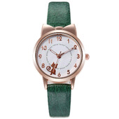 Moda Copii Lovely Cat Cadran Digital Set Ceas Copii Curea Piele Ceasuri Cuart Copii Fete Ceas Ceas Copii