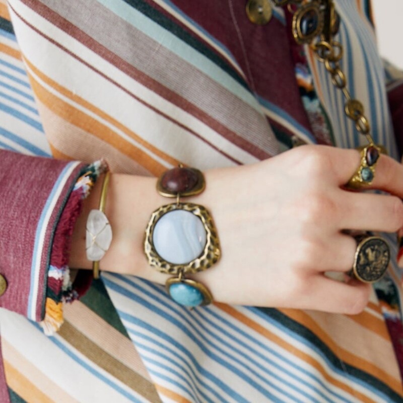 Европейски и американски бижута Нова гривна Тенденция Преувеличена каменна гривна