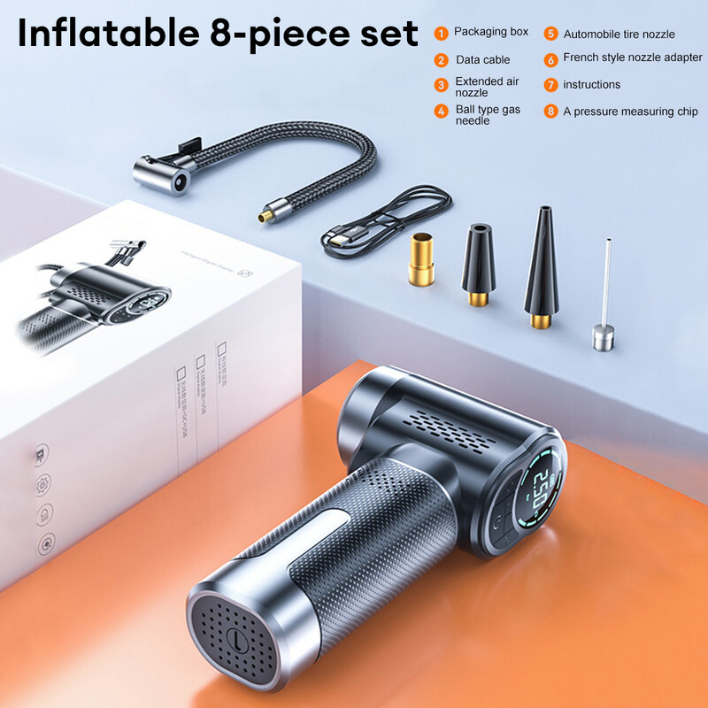 Mini gaisa kompresors 12V 150PSI pārnēsājams elektriskais gaisa sūknis automašīnu riepu piepūšanai automašīnu motociklu velosipēdu riepu laivu bumbai