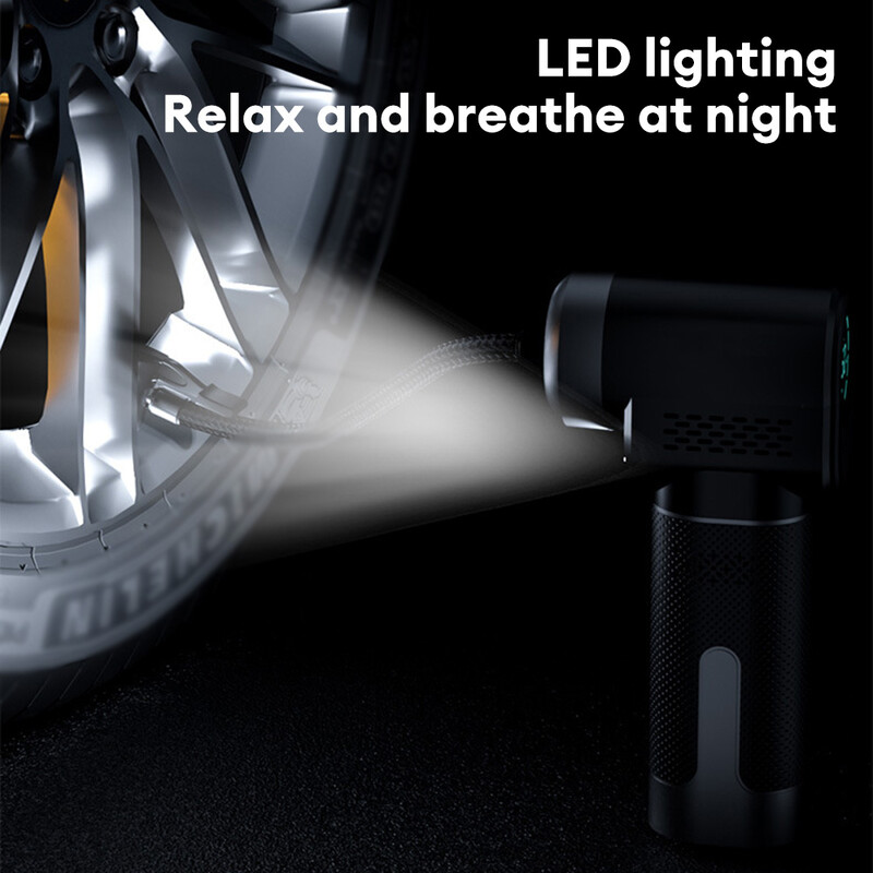 Mini gaisa kompresors 12V 150PSI pārnēsājams elektriskais gaisa sūknis automašīnu riepu piepūšanai automašīnu motociklu velosipēdu riepu laivu bumbai