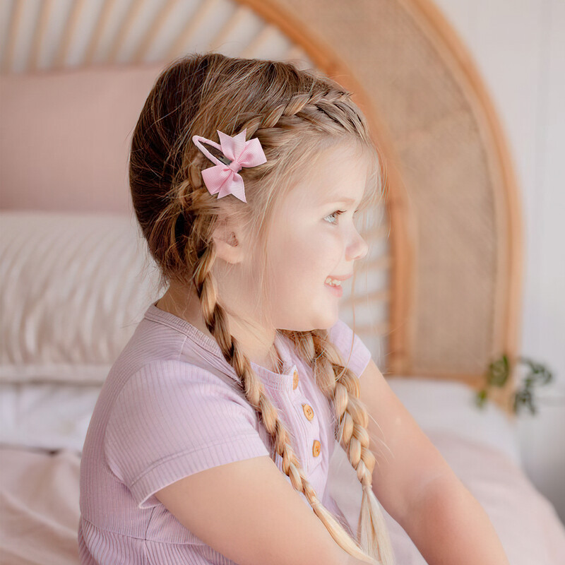 20бр. щипки за коса с панделки Бутикова панделка Grosgrain 2-инчови шноли за коса без приплъзване Шноли за коса за малки деца Бебе момиче