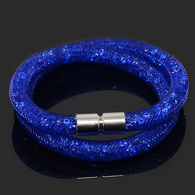 Chanfar, realizată manual, rășină mică, umplută cu cristale, plasă, dublă închidere magnetică, brățară, bijuterii pentru femei