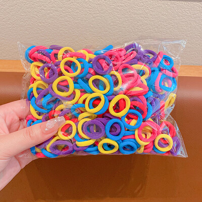 100 buc/set copii drăguț de culoare solidă grilă val benzi elastice de păr pentru fetițe scrunchies benzi de cauciuc pentru copii dulci accesorii de păr