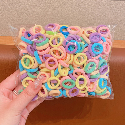 100 buc/set copii drăguț de culoare solidă grilă val benzi elastice de păr pentru fetițe scrunchies benzi de cauciuc pentru copii dulci accesorii de păr