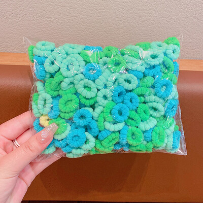 100 buc/set copii drăguț de culoare solidă grilă val benzi elastice de păr pentru fetițe scrunchies benzi de cauciuc pentru copii dulci accesorii de păr