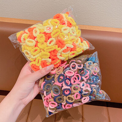 100 buc/set copii drăguț de culoare solidă grilă val benzi elastice de păr pentru fetițe scrunchies benzi de cauciuc pentru copii dulci accesorii de păr