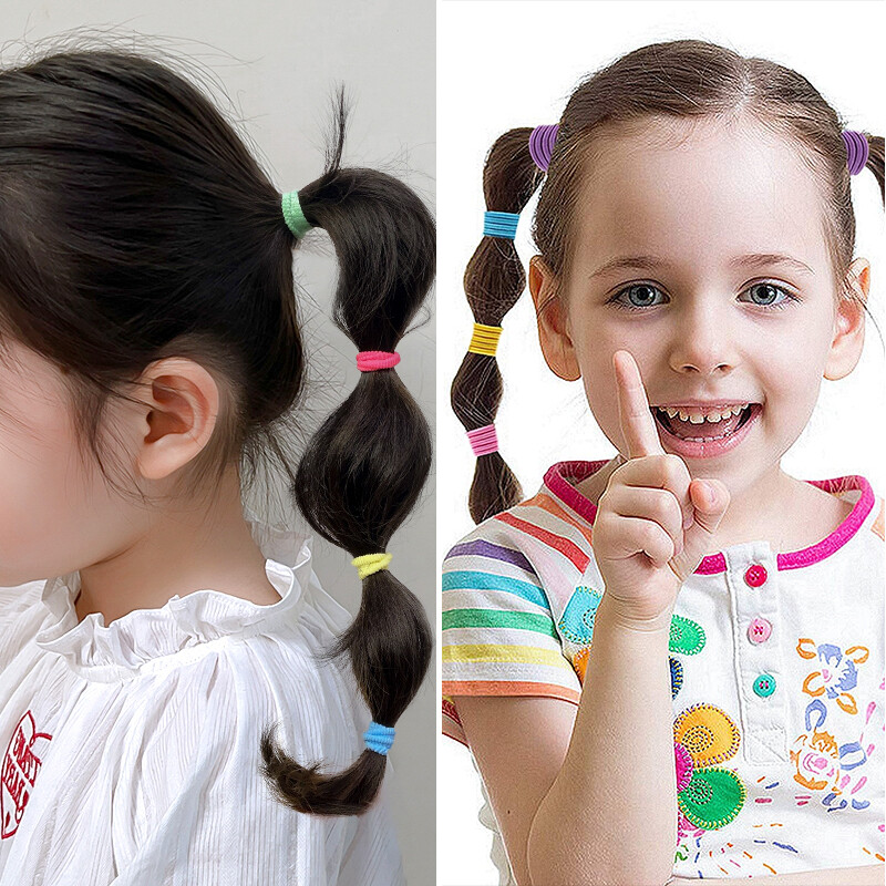 100 buc/set copii drăguț de culoare solidă grilă val benzi elastice de păr pentru fetițe scrunchies benzi de cauciuc pentru copii dulci accesorii de păr