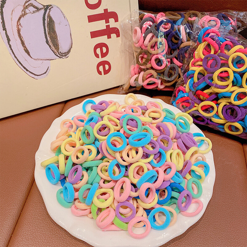 100 buc/set copii drăguț de culoare solidă grilă val benzi elastice de păr pentru fetițe scrunchies benzi de cauciuc pentru copii dulci accesorii de păr