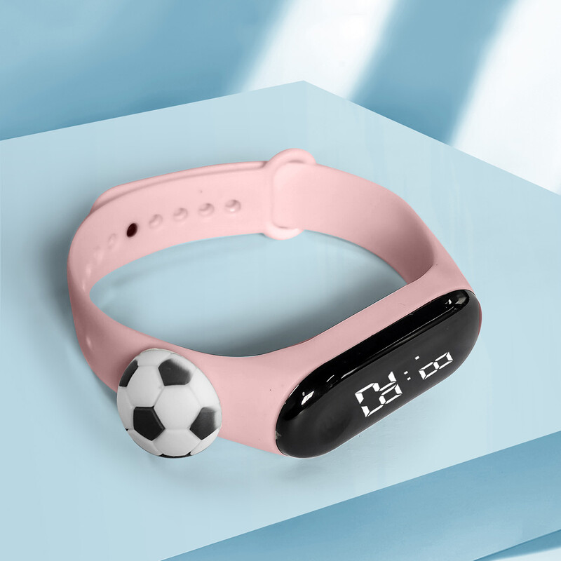 Нов детски спортен часовник на открито Гривна Прост анимационен футбол Студентски електронен часовник Подарък за детски фестивал