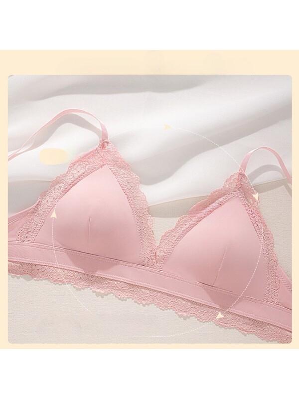 MOYISU FR Fete American Sexy Fără Sârmă Triunghi Cupă Lenjerie de corp Femeie Piept Mic Adunat Sutien Sutien Sutien Subțire Vânt Pur