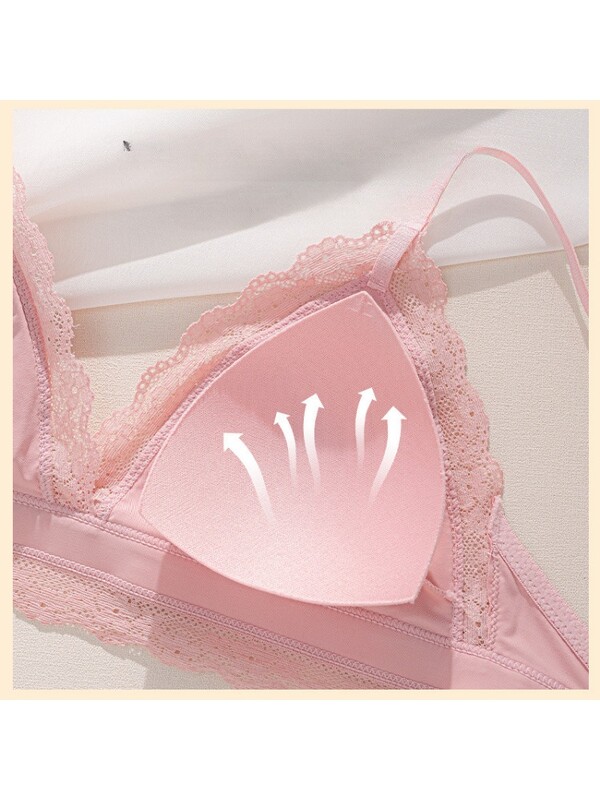 MOYISU FR Fete American Sexy Fără Sârmă Triunghi Cupă Lenjerie de corp Femeie Piept Mic Adunat Sutien Sutien Sutien Subțire Vânt Pur