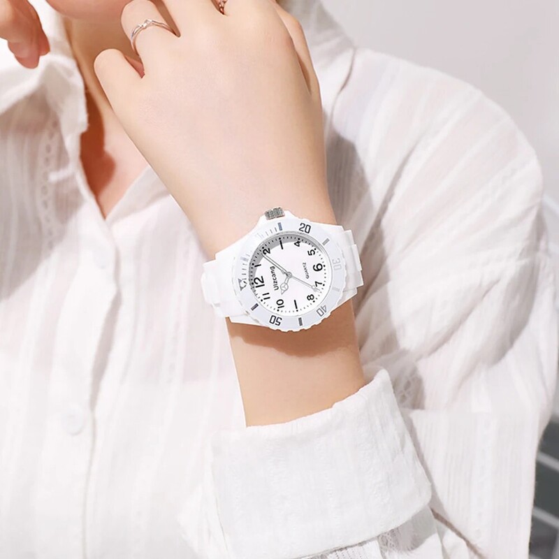 Vaikų egzamino laikrodis Mergaičių berniukų pradinės mokyklos vandeniui atsparus imitacinis lašas Macaron Little Fresh Sport želė saldainių spalva