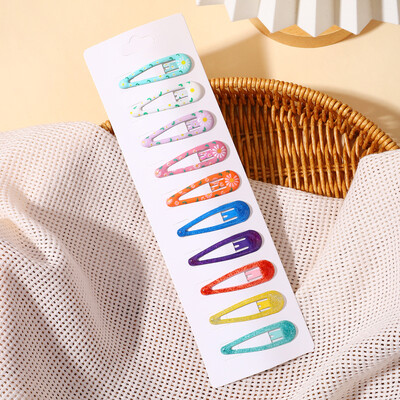 10 gab./komplekts bērniem Krāsainas dopamīna matu sprādzes meitenēm ūdens pilieni, sprādzieni, sprādzes, matu sprādzes, mazuļu lauzti mati, BB klipši, galvassegu vairumtirdzniecība