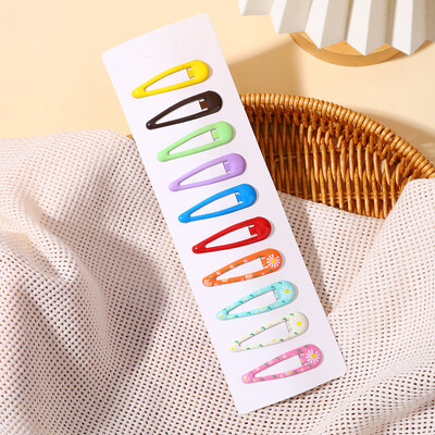 10 gab./komplekts bērniem Krāsainas dopamīna matu sprādzes meitenēm ūdens pilieni, sprādzieni, sprādzes, matu sprādzes, mazuļu lauzti mati, BB klipši, galvassegu vairumtirdzniecība