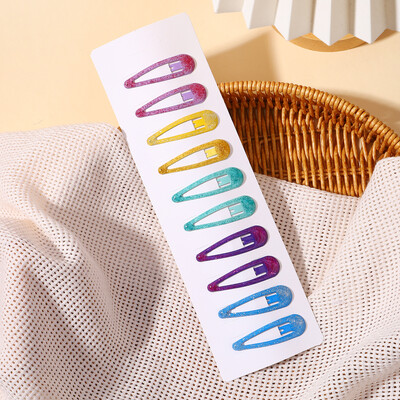 10 gab./komplekts bērniem Krāsainas dopamīna matu sprādzes meitenēm ūdens pilieni, sprādzieni, sprādzes, matu sprādzes, mazuļu lauzti mati, BB klipši, galvassegu vairumtirdzniecība