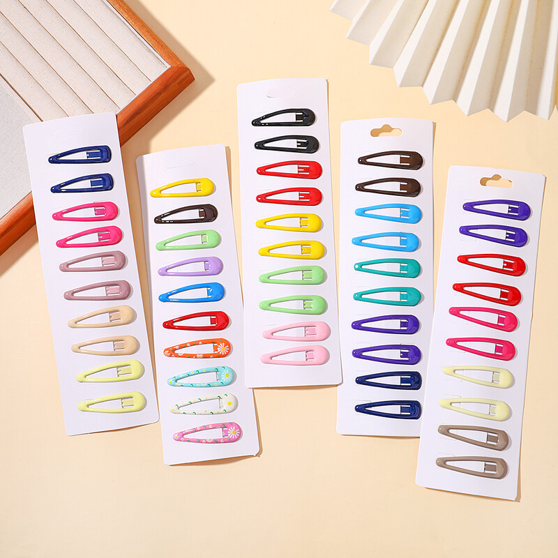 10 gab./komplekts bērniem Krāsainas dopamīna matu sprādzes meitenēm ūdens pilieni, sprādzieni, sprādzes, matu sprādzes, mazuļu lauzti mati, BB klipši, galvassegu vairumtirdzniecība