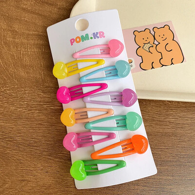 10 kom/set slatkih sjajnih šarenih kopči za kosu za djevojčice, ljupki ukrasi za kosu, male kopče, ukosnice, modni dodaci za kosu za djevojčice