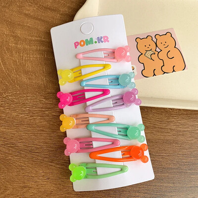 10 kom/set slatkih sjajnih šarenih kopči za kosu za djevojčice, ljupki ukrasi za kosu, male kopče, ukosnice, modni dodaci za kosu za djevojčice