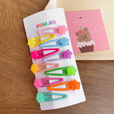 10 kom/set slatkih sjajnih šarenih kopči za kosu za djevojčice, ljupki ukrasi za kosu, male kopče, ukosnice, modni dodaci za kosu za djevojčice