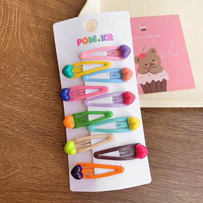 10 kom/set slatkih sjajnih šarenih kopči za kosu za djevojčice, ljupki ukrasi za kosu, male kopče, ukosnice, modni dodaci za kosu za djevojčice