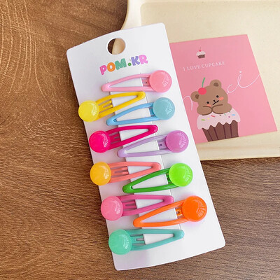 10 kom/set slatkih sjajnih šarenih kopči za kosu za djevojčice, ljupki ukrasi za kosu, male kopče, ukosnice, modni dodaci za kosu za djevojčice