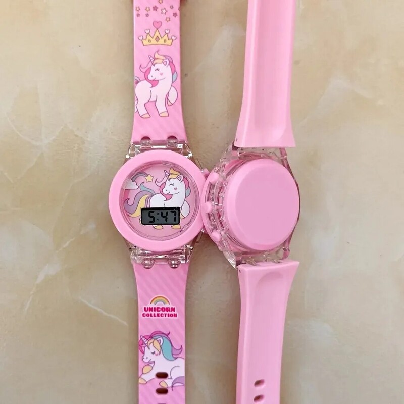 Vaikų laikrodis Šviesios spalvos Sportiniai Elektroniniai Laikrodžiai Vaikams Žadintuvas Animacinis filmas Vienaragis Blykstės gimtadienio vakarėlis Mergaitėms Dovana studentui