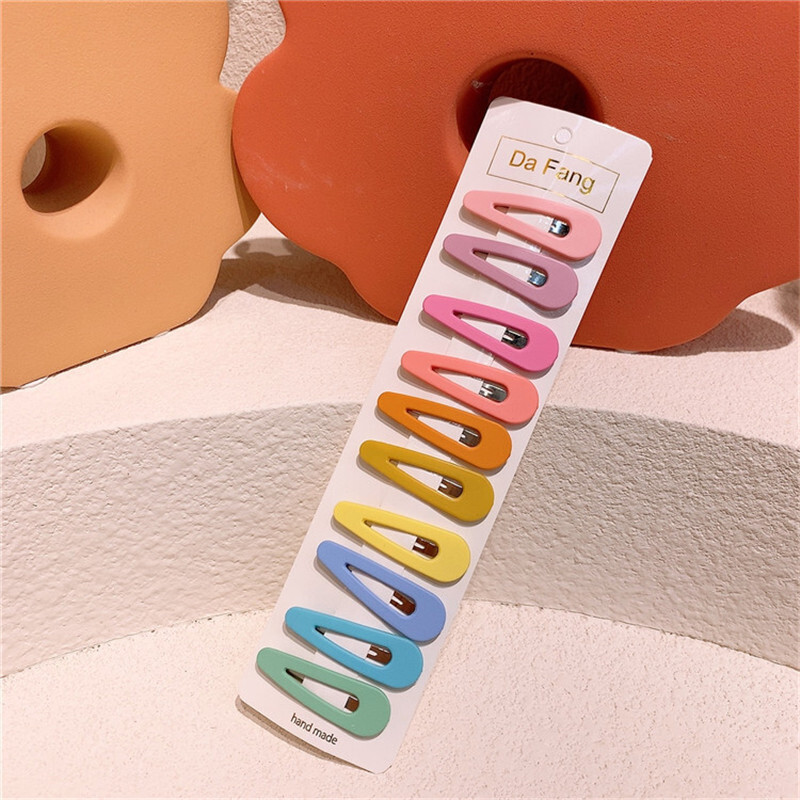 10Pcs/Set Djevojčice Koje za kosu Dječje slatke šarene ukosnice Kapljice vode Šiške Ukosnice Ukosnice Dječje dlake BB kopča Ukosnice