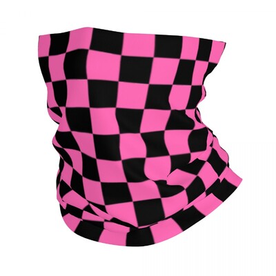 Bandana colorată, geometrică, în carouri, negru și portocaliu, pentru gât, imprimată, pentru curse, pentru motociclete, eșarfă magică, eșarfă pentru ciclism cu utilizare multiplă