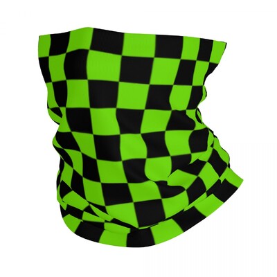 Bandana colorată, geometrică, în carouri, negru și portocaliu, pentru gât, imprimată, pentru curse, pentru motociclete, eșarfă magică, eșarfă pentru ciclism cu utilizare multiplă
