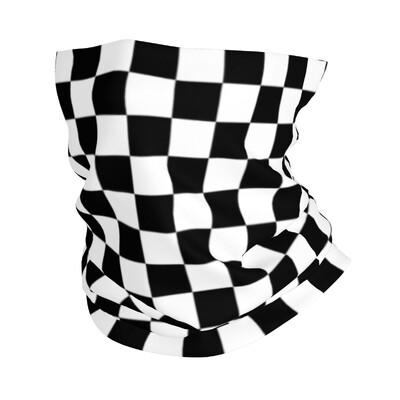 Bandana colorată, geometrică, în carouri, negru și portocaliu, pentru gât, imprimată, pentru curse, pentru motociclete, eșarfă magică, eșarfă pentru ciclism cu utilizare multiplă