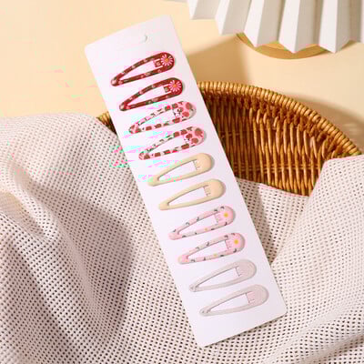 10Pcs/set Dječja šarena dopaminska kopča za kosu za djevojčice Kapljice vode Kopča za šiške Ukosnice za bebu slomljenu kosu BB kopče Pokrivala za glavu Veleprodaja