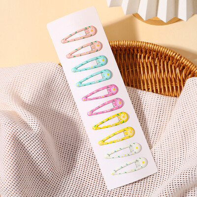 10Pcs/set Dječja šarena dopaminska kopča za kosu za djevojčice Kapljice vode Kopča za šiške Ukosnice za bebu slomljenu kosu BB kopče Pokrivala za glavu Veleprodaja