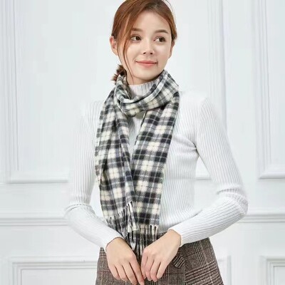 Karirani šal nalik kašmiru Muški i ženski podebljani topli jesenski i zimski šal Poslovni muški prošireni šal