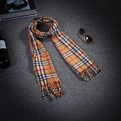 Karirani šal nalik kašmiru Muški i ženski podebljani topli jesenski i zimski šal Poslovni muški prošireni šal