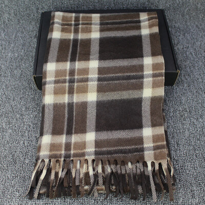 Karirani šal nalik kašmiru Muški i ženski podebljani topli jesenski i zimski šal Poslovni muški prošireni šal