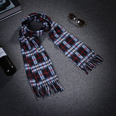 Karirani šal nalik kašmiru Muški i ženski podebljani topli jesenski i zimski šal Poslovni muški prošireni šal