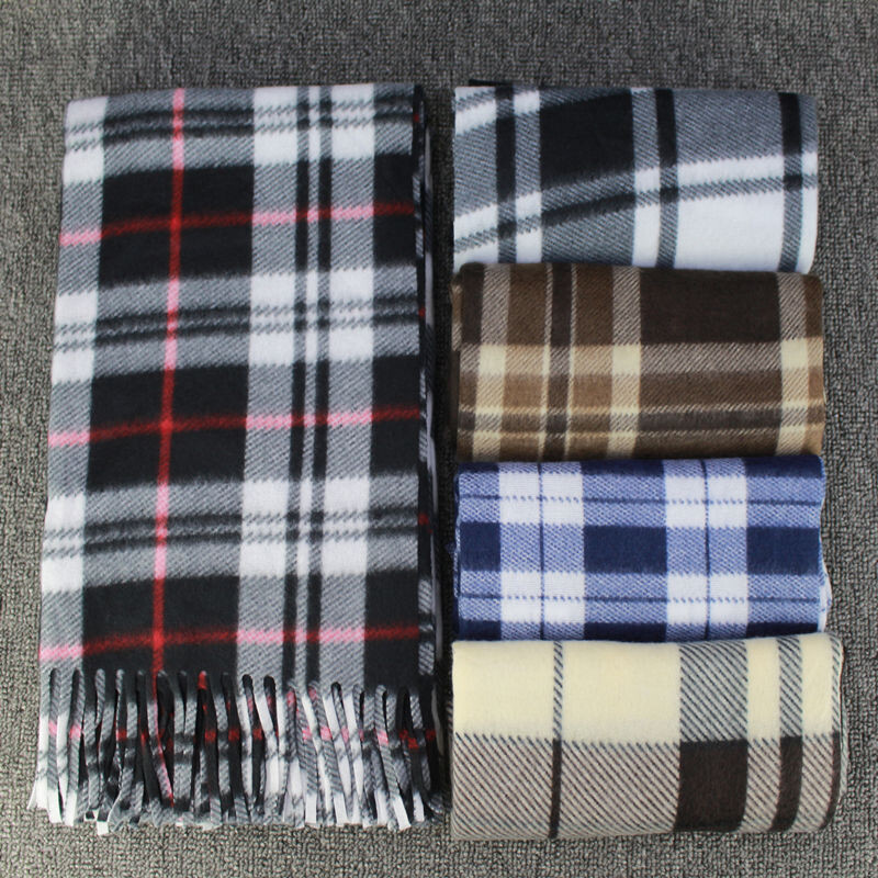 Karirani šal nalik kašmiru Muški i ženski podebljani topli jesenski i zimski šal Poslovni muški prošireni šal