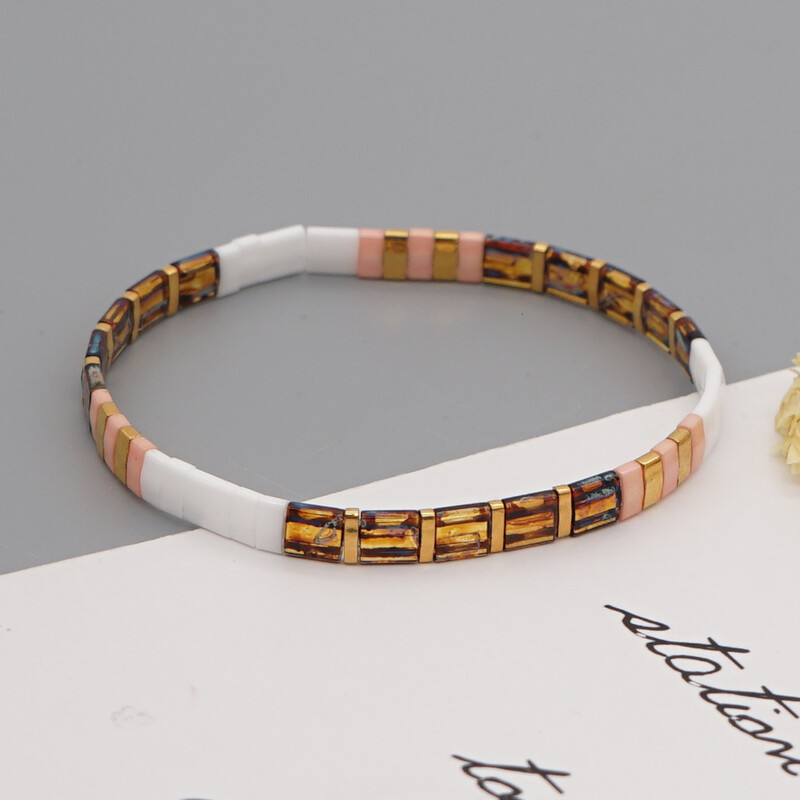 Go2boho Miyuki Гривни за жени Бижута Модерни мъниста Бижута Японски Tila Bead Beach Pulseras Разтегателна гривна на едро