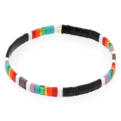 Go2Boho Boho Miyuki Brățară Bijuterii Vintage Tila Mărgele Brățări pentru femei Cadou de toamnă de iarnă Accesorii pentru pulsera ajustabilă