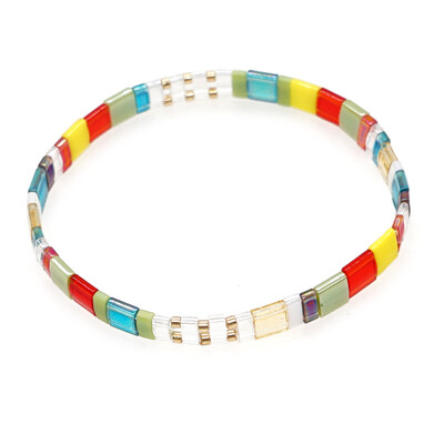 Go2Boho Boho Miyuki Brățară Bijuterii Vintage Tila Mărgele Brățări pentru femei Cadou de toamnă de iarnă Accesorii pentru pulsera ajustabilă