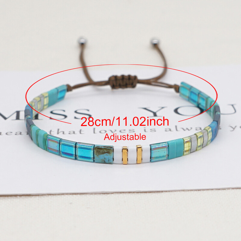 Go2Boho Boho Miyuki Brățară Bijuterii Vintage Tila Mărgele Brățări pentru femei Cadou de toamnă de iarnă Accesorii pentru pulsera ajustabilă