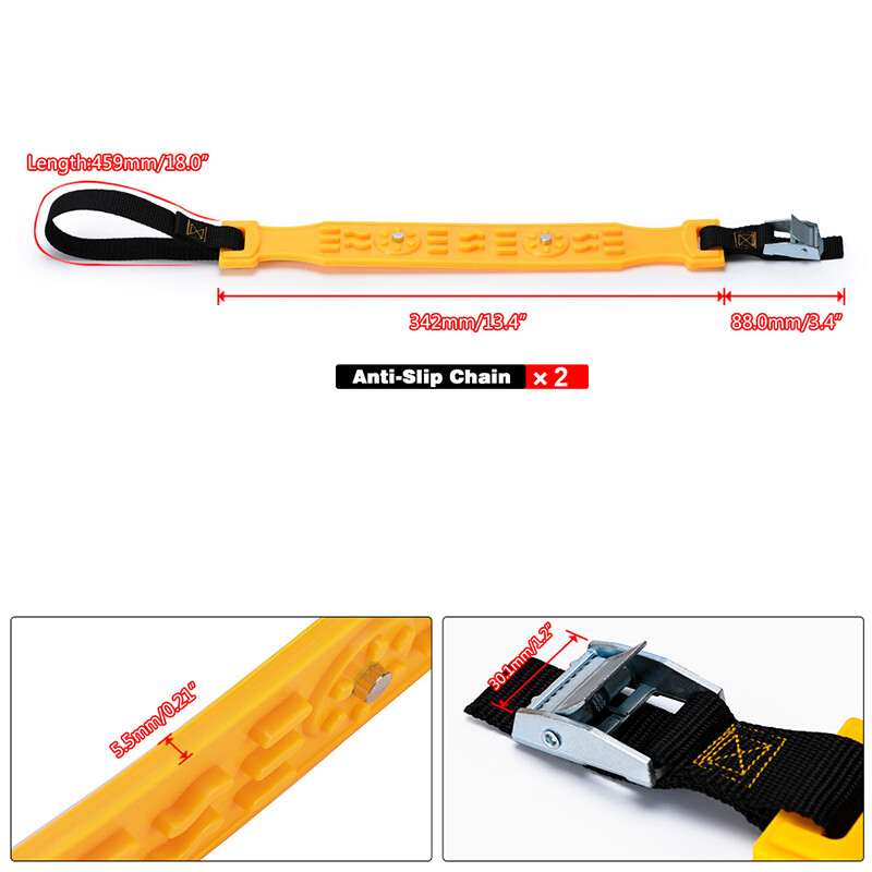 RESO Roți pentru cauciucuri de iarnă pentru mașini Lanțuri de zăpadă pentru exterior Curea antiderapante Curea pentru cablu de urgență Lanț de urgență pentru iarnă pentru exterior RSC632