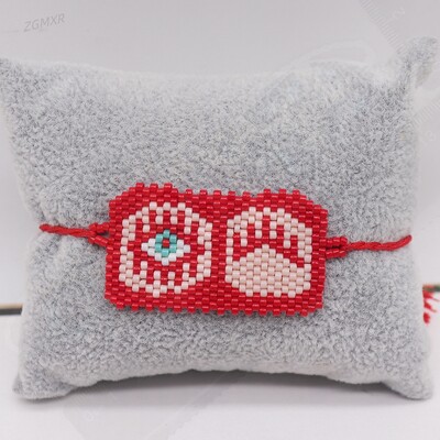 Brățară cu bile de orez Moda țesută manual Geometrie reglabilă Versatilă Unisex Simplitate Brățară Boemia cu margele