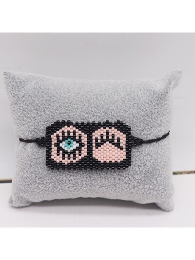 Brățară cu bile de orez Moda țesută manual Geometrie reglabilă Versatilă Unisex Simplitate Brățară Boemia cu margele