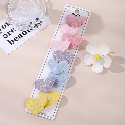 10 bucăți de desene animate pentru copii colorate mini agrafe de păr Star BB breton de păr pentru fete Candy Love Duckbill Clip Accesorii de păr drăguțe