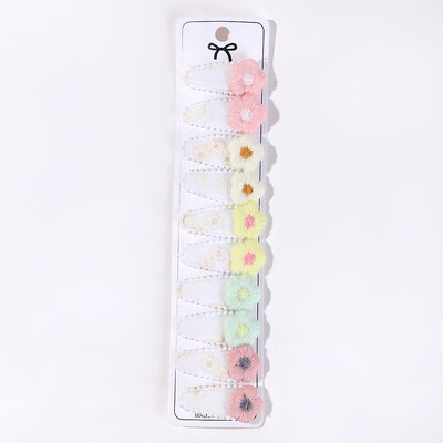 10 bucăți de desene animate pentru copii colorate mini agrafe de păr Star BB breton de păr pentru fete Candy Love Duckbill Clip Accesorii de păr drăguțe