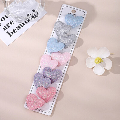 10 bucăți de desene animate pentru copii colorate mini agrafe de păr Star BB breton de păr pentru fete Candy Love Duckbill Clip Accesorii de păr drăguțe