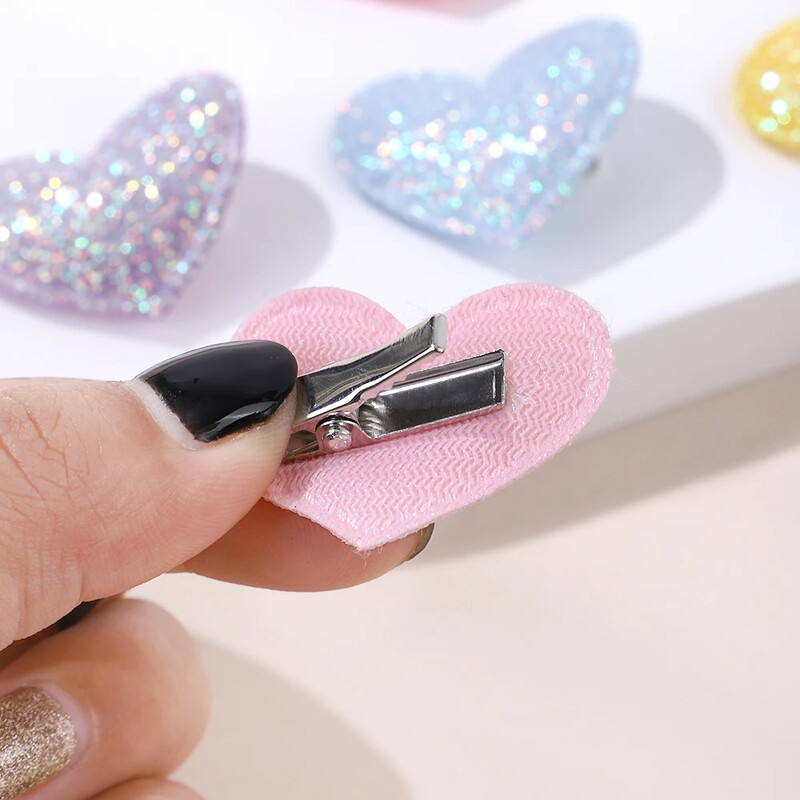 10 bucăți de desene animate pentru copii colorate mini agrafe de păr Star BB breton de păr pentru fete Candy Love Duckbill Clip Accesorii de păr drăguțe