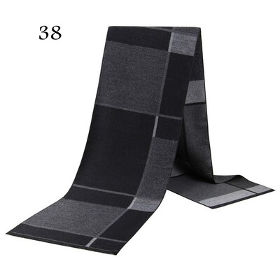 Eșarfă de modă pentru bărbați, toamnă, iarnă, multifuncțională, eșarfă decorativă pentru adulți, pentru afaceri, în carouri, zăbrele caldă Commercia